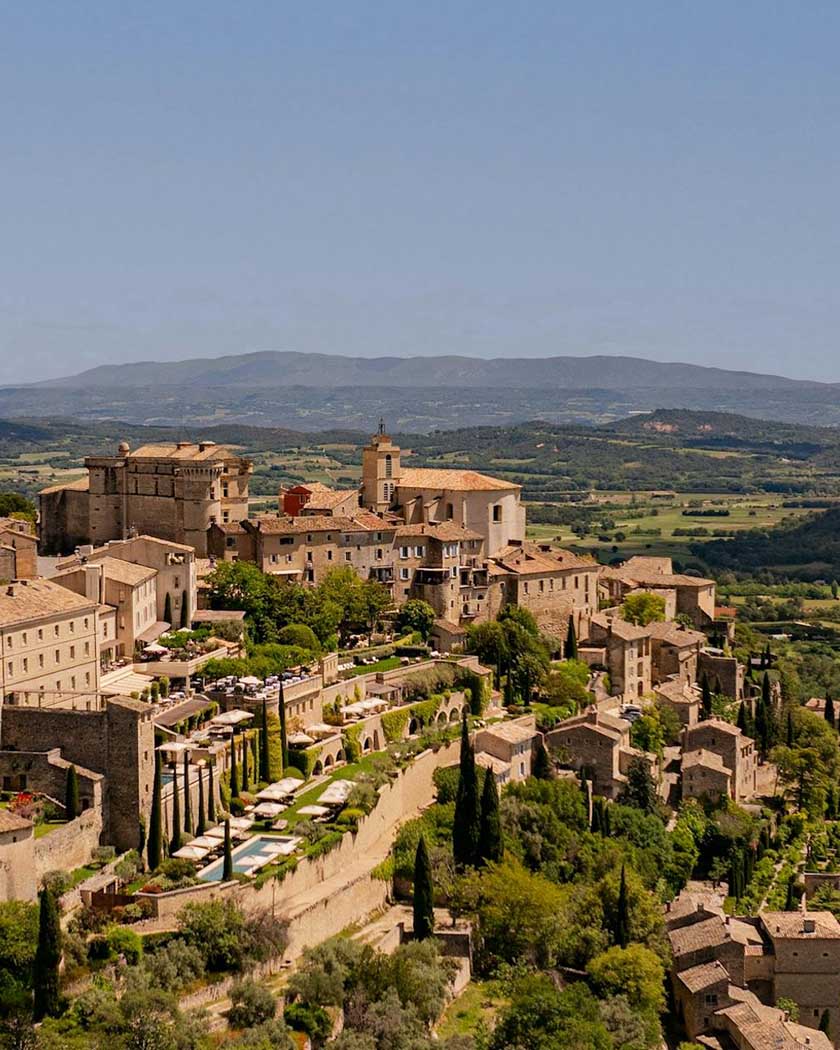 jardins suspendus de la Bastide de Gordes surplombant la vallée du Luberon