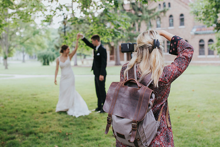 photographe de mariage en shooting