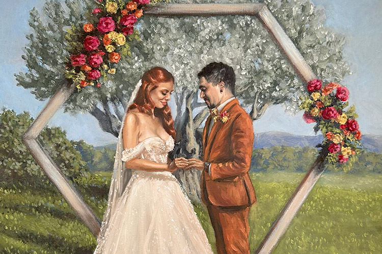 peinture de mariage