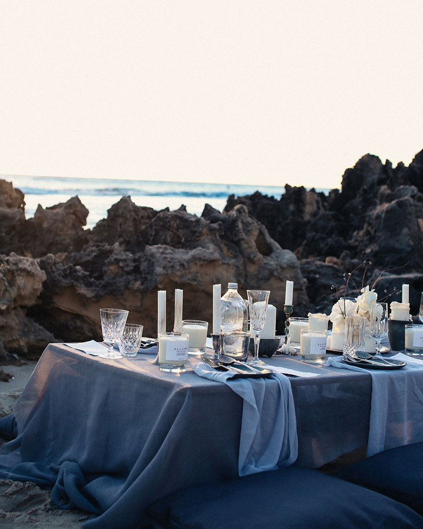 table lin bougie